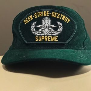 Authentic supreme seek strike destroy hat